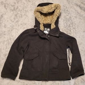 Girls Fluffy Hooded jacket